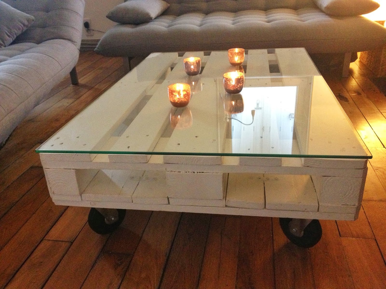 table basse verre verre sur mesure vitrage sur mesure fabriquer une table basse palette et bois plaque de verre -